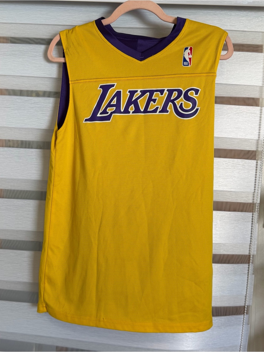 Boys Yellow & Purple Basketball Jersey
